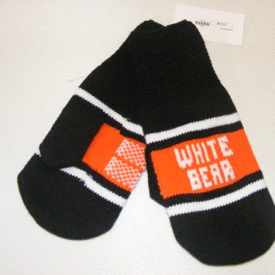 White Bear Knit Mittens