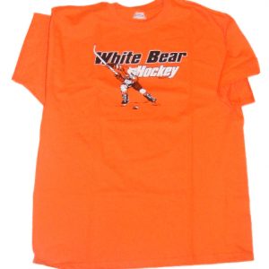 Orange White Bear Hockey T-Shirt