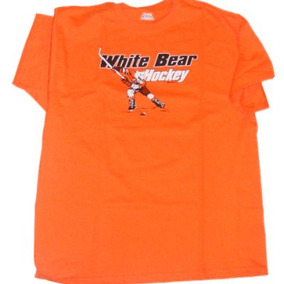 Orange White Bear Hockey T-Shirt