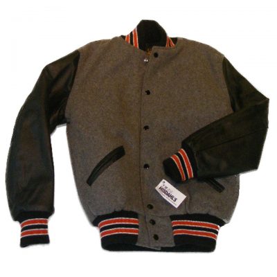 White Bear Wool Body Letter Jacket